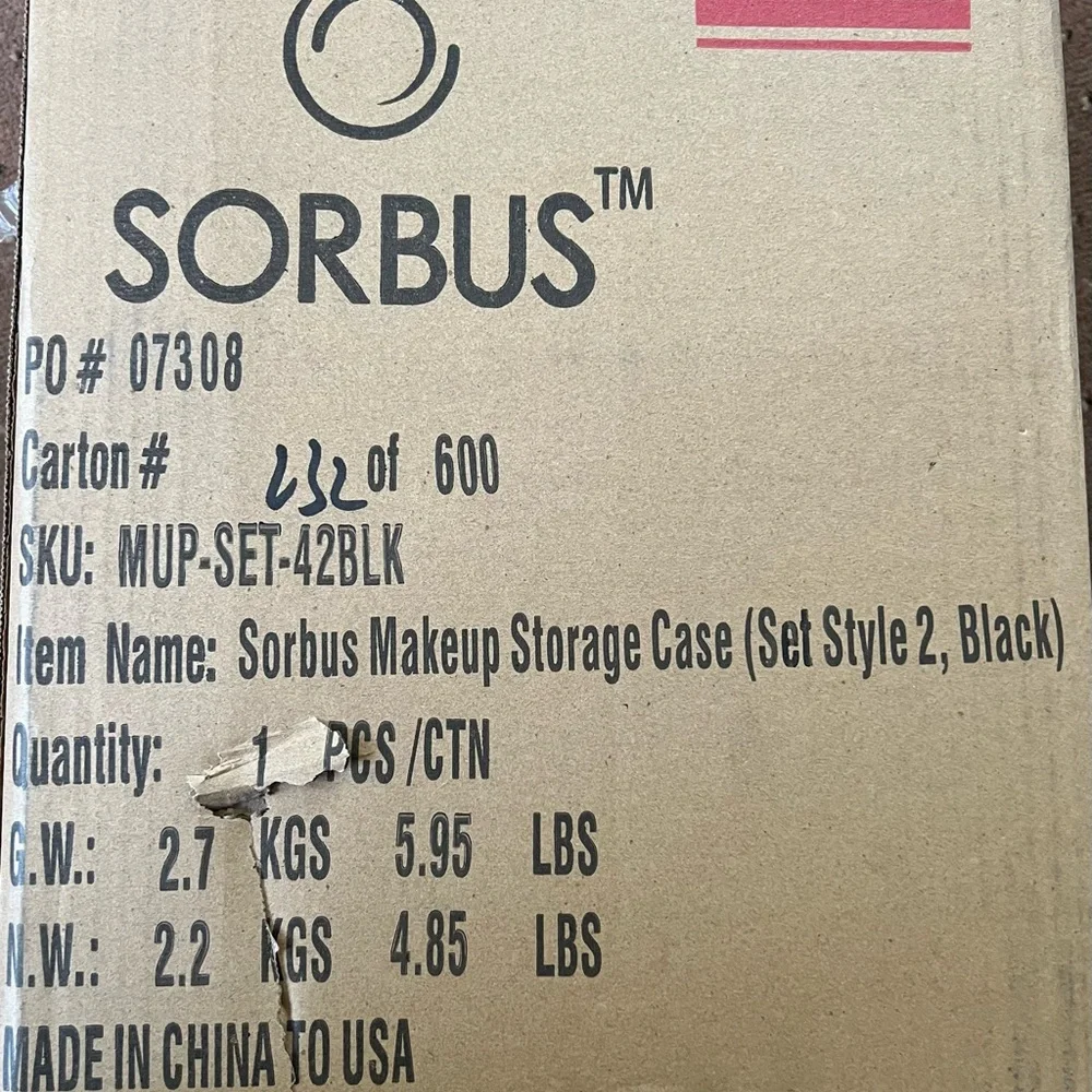 Sorbus makeup storage case - Picture 5 of 8